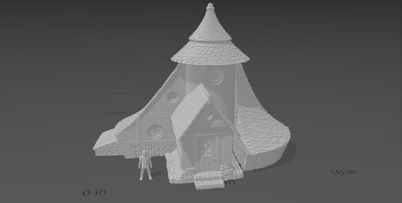 The hut of Mystic - Magic and Mages set - Medieval Tabletop Terrain for your DnD/Pathfinder/TTRPG and Wargaming setup!-5