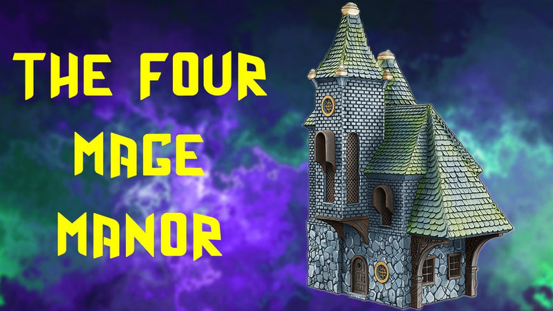 The Four Mage Manor - Magic and Mages set - Medieval Tabletop Terrain for your DnD/Pathfinder/TTRPG and Wargaming setup!-3