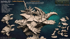 Turtledragon Leviathan - Artisan Guild, Triton | Turtle | Mount | Huge | Dragon | Cannons | Fantasy | Ocean | Sea | Water | DnD | Pathfinder-1
