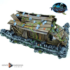 Dilapidated Shed Miniature Building - DnD, Wargaming, Model Train | Terrain | Town | Village | Hovel | Farm | Pathfinder | Shanty-5