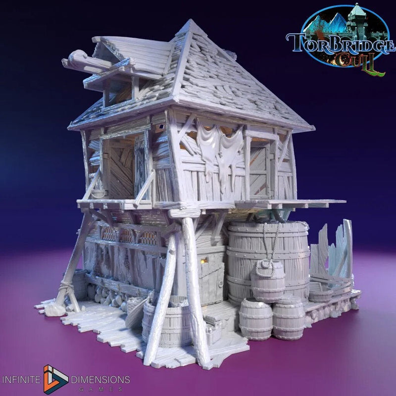 The Brewery Miniature Building - DnD, Wargaming, Model Train | Terrain | Town | Village | Storehouse | Shop | 28mm | Prop | Market | Barn-4