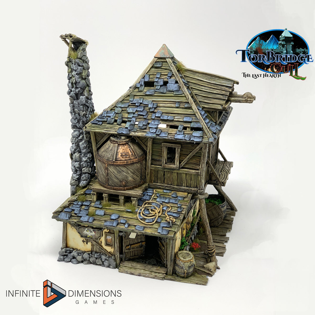 The Brewery Miniature Building - DnD, Wargaming, Model Train | Terrain | Town | Village | Storehouse | Shop | 28mm | Prop | Market | Barn