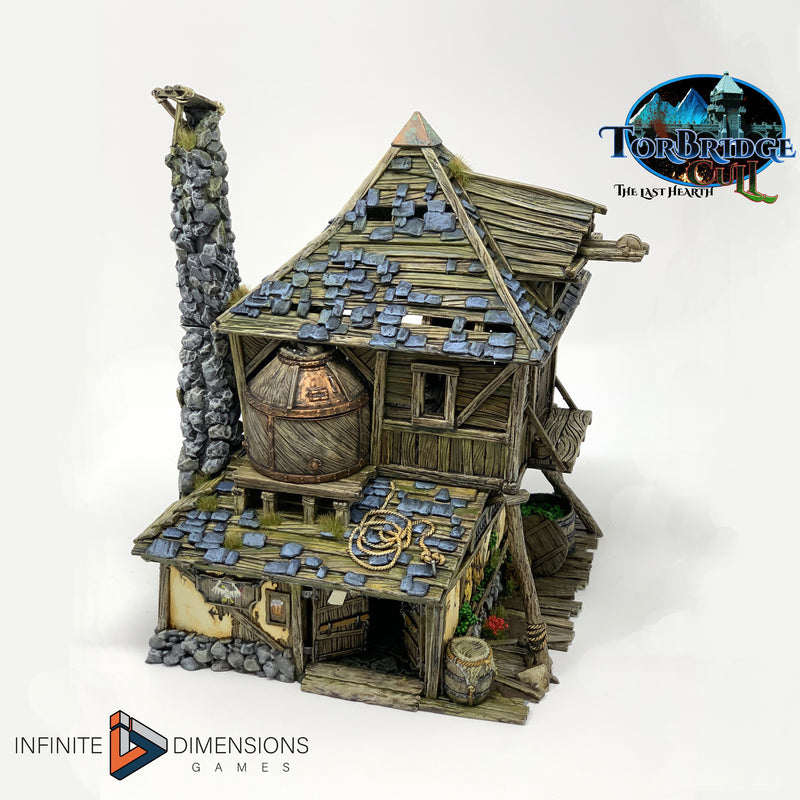The Brewery Miniature Building - DnD, Wargaming, Model Train | Terrain | Town | Village | Storehouse | Shop | 28mm | Prop | Market | Barn-1