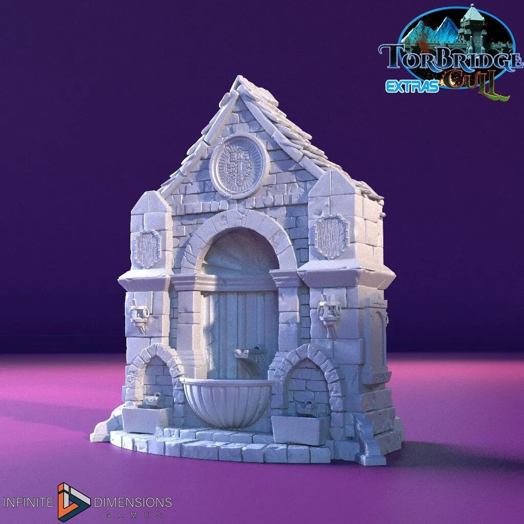 War Memorial Fountain Miniature Building - DnD, Wargaming, Model Train | Terrain | Town | Village | Square | Plaza | 28mm | Prop | Scenery-2