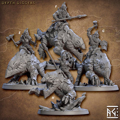 Depth Diggers - Artisan Guild | D&D | Gnome | NPC | PC | Fighter | Artificer | Bulette | 32mm | Pathfinder | Frostgrave | TTRPG | Wargaming-2