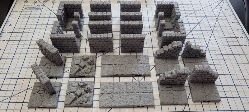 Magnetic Dungeon Tiles Expansion Set 2 | Custom Hand Painted | Fat Dragon Games | Tabletop Terrain | Dungeons And Dragons, D&D, Pathfinder-2
