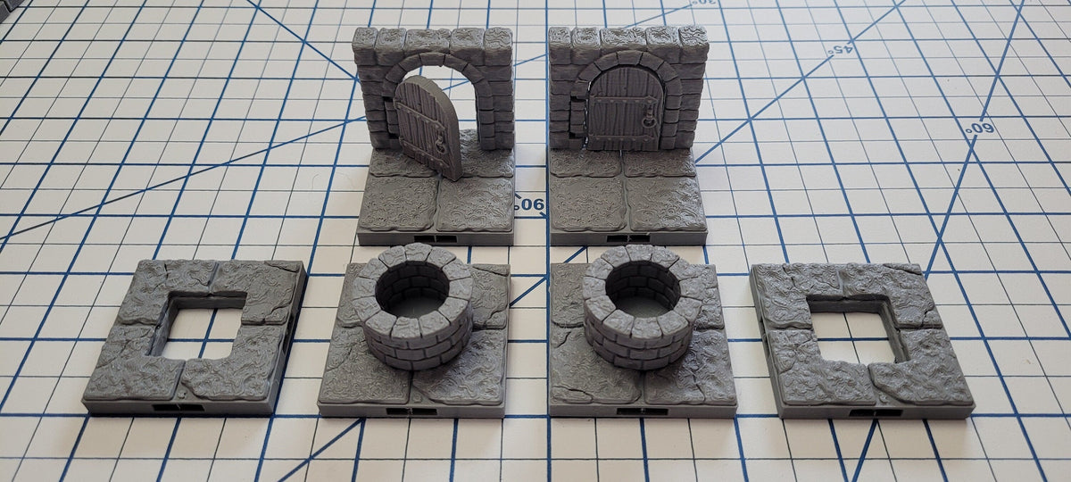 Magnetic Dungeon Tiles Expansions Set 3 | Fat Dragon Games | Tabletop Terrain | Dungeons And Dragons Painted Tabletop Pathfinder Terrain-2