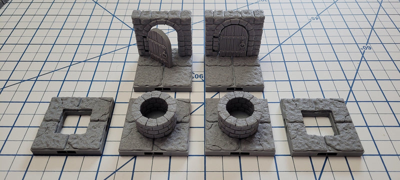 Magnetic Dungeon Tiles Expansions Set 3 | Fat Dragon Games | Tabletop Terrain | Dungeons And Dragons Painted Tabletop Pathfinder Terrain-2