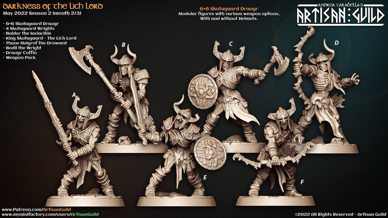 DnD 20 Miniature Encounter Set - Darkness of the Lich Lord - Artisan Guild mini, D&D, Skeleton, Monster, Undead, Necromancer, Pathfinder-8