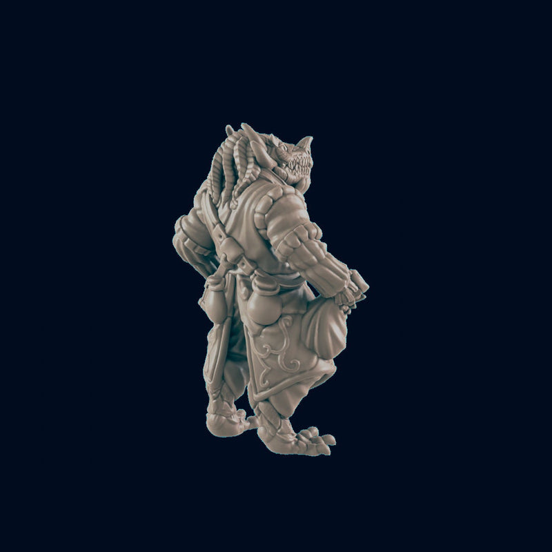 Dragonborn Male Merchant - EC3D | DnD | Dragonborn | Villager minis | Merchant | 32mm | Pathfinder | Commoner | TTRPG | Wargaming-2