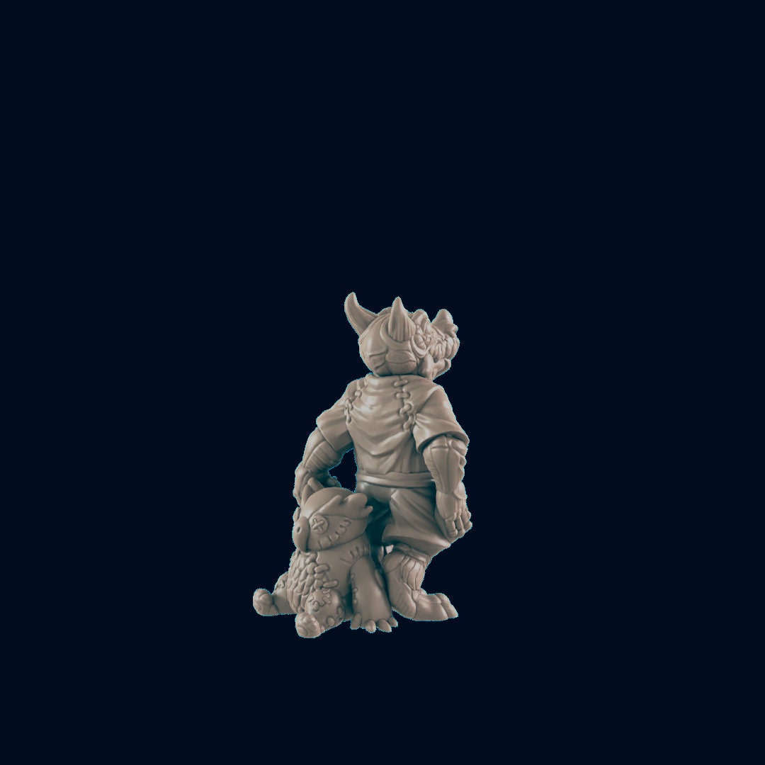 Dragonborn Youngling - EC3D | DnD | Dragonborn | Villager minis | child | 32mm | Pathfinder | Commoner | TTRPG | Wargaming-3