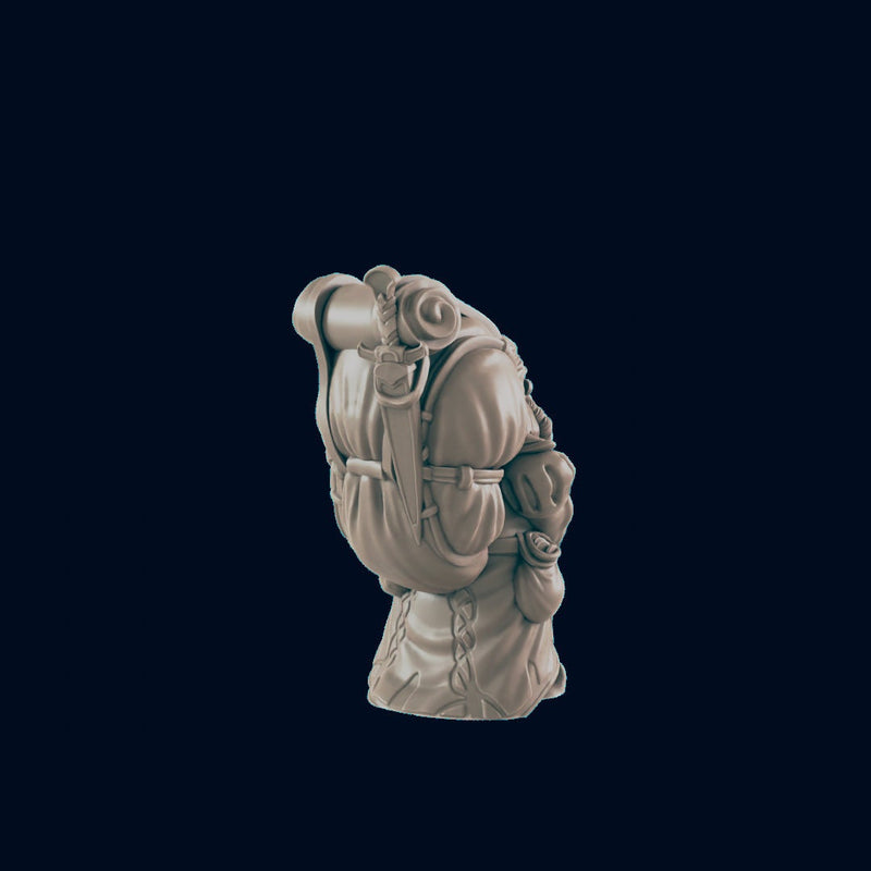 Dwarf Merchant - EC3D | DnD | Dwarf | Villager minis | merchant | 32mm | Pathfinder | Noble | TTRPG | Wargaming-2
