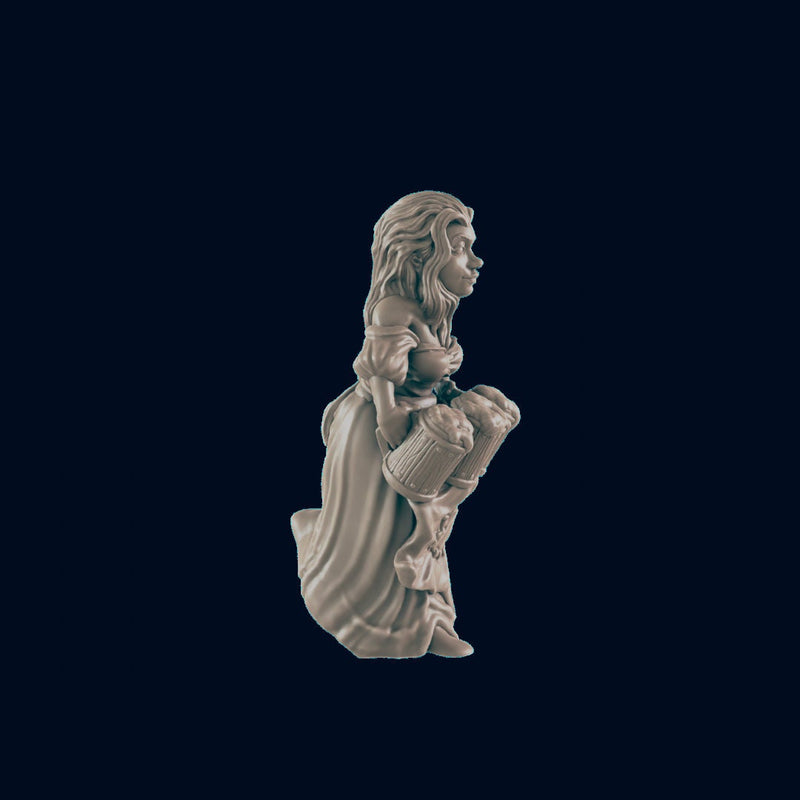Human Female Barmaid dnd mini - EC3D | DnD | Variant | Villager | barkeep | Innkeeper | 32mm | Pathfinder | commoner | TTRPG | Wargaming-2
