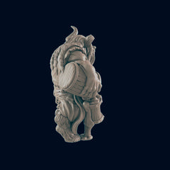 Minotaur Male Bartender - EC3D | DnD | Villager minis | innkeeper | PC/NPC | 32mm | Pathfinder | commoner | TTRPG | Wargaming | Frostgrave-3