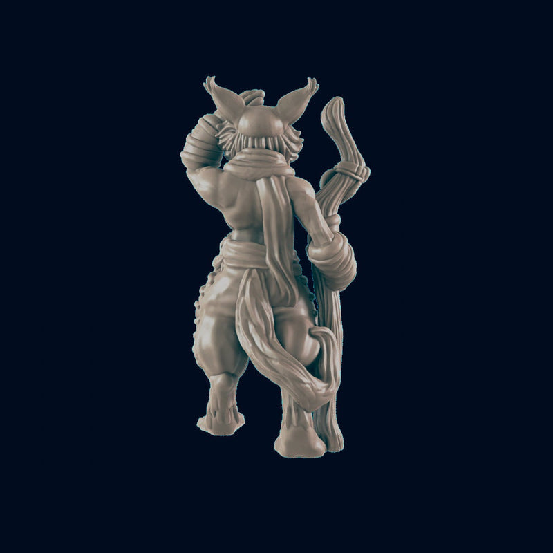 Catfolk Guide - EC3D | DnD | Villager minis | adventurer | 32mm | Pathfinder | commoner | TTRPG | Wargaming | Frostgrave-2