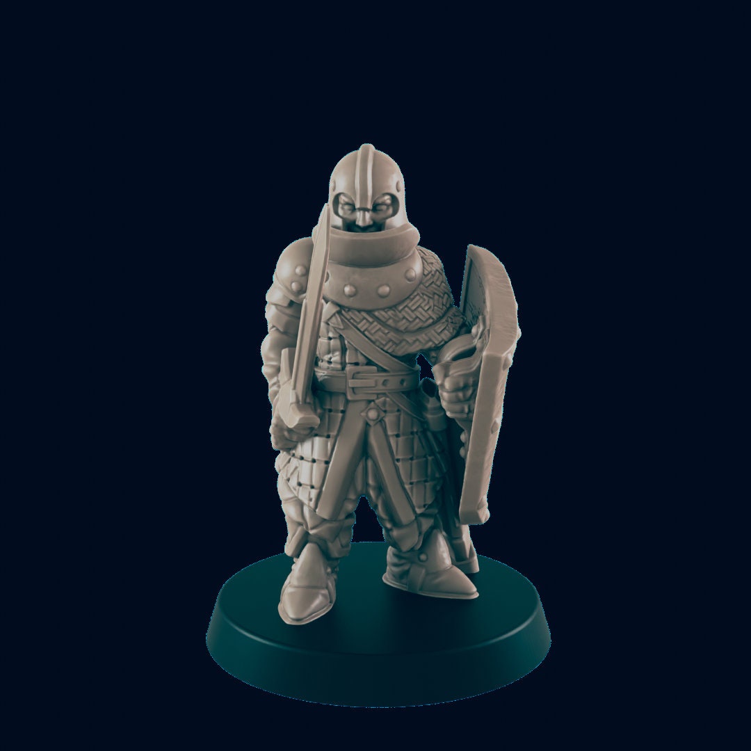 Town Guards - EC3D | DnD | Villager minis | fighter | warrior | 32mm | Pathfinder | commoner | TTRPG | Wargaming | Frostgrave-5