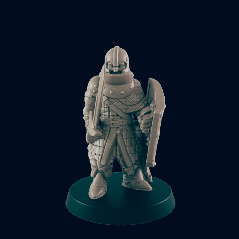 Town Guards - EC3D | DnD | Villager minis | fighter | warrior | 32mm | Pathfinder | commoner | TTRPG | Wargaming | Frostgrave-5