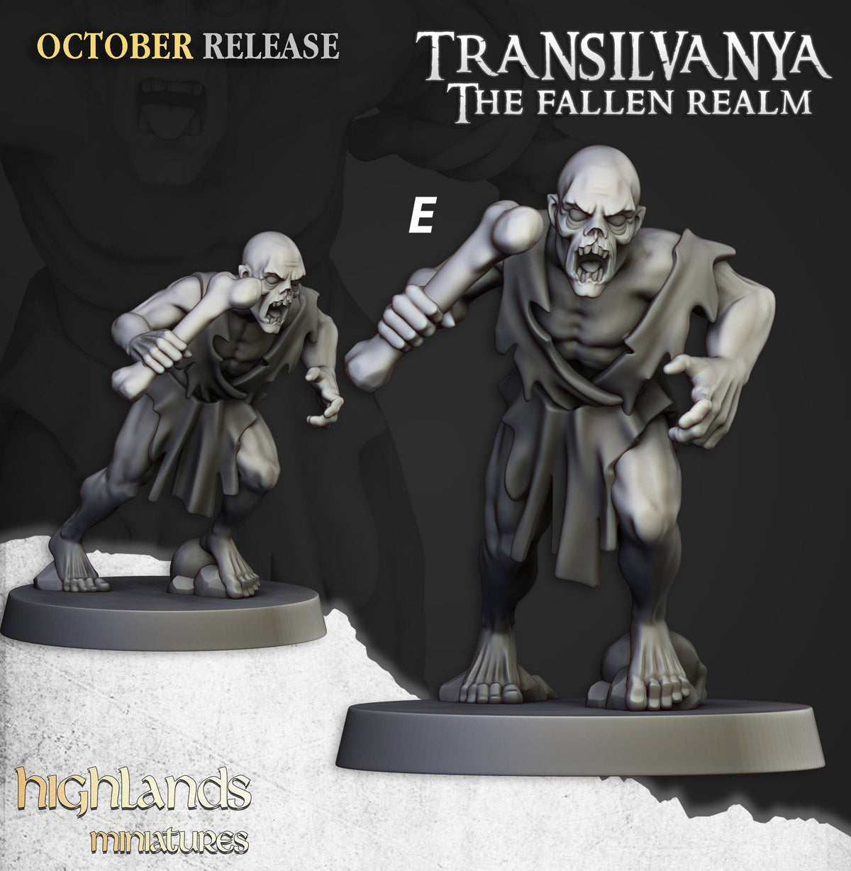 Ghoul Set - Highland Miniatures | DnD | Undead | Zombie | 32mm | Pathfinder | Graveyard | TTRPG | Wargaming | Frostgrave | Transylvania-6