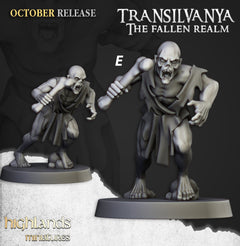 Ghoul Set - Highland Miniatures | DnD | Undead | Zombie | 32mm | Pathfinder | Graveyard | TTRPG | Wargaming | Frostgrave | Transylvania-6