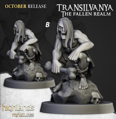 Ghoul Set - Highland Miniatures | DnD | Undead | Zombie | 32mm | Pathfinder | Graveyard | TTRPG | Wargaming | Frostgrave | Transylvania-3