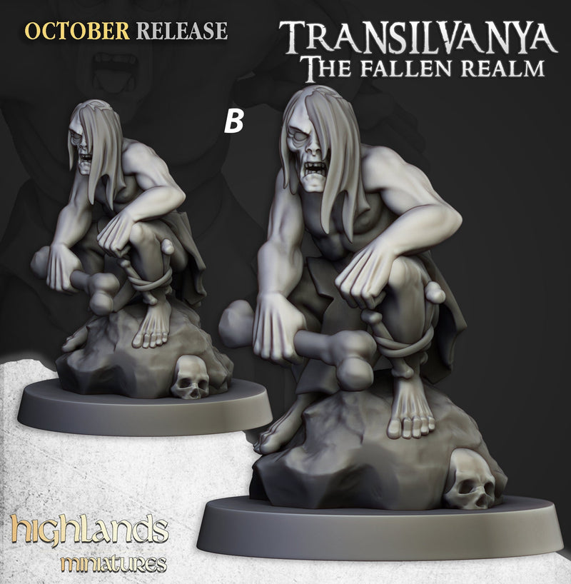 Ghoul Set - Highland Miniatures | DnD | Undead | Zombie | 32mm | Pathfinder | Graveyard | TTRPG | Wargaming | Frostgrave | Transylvania-3