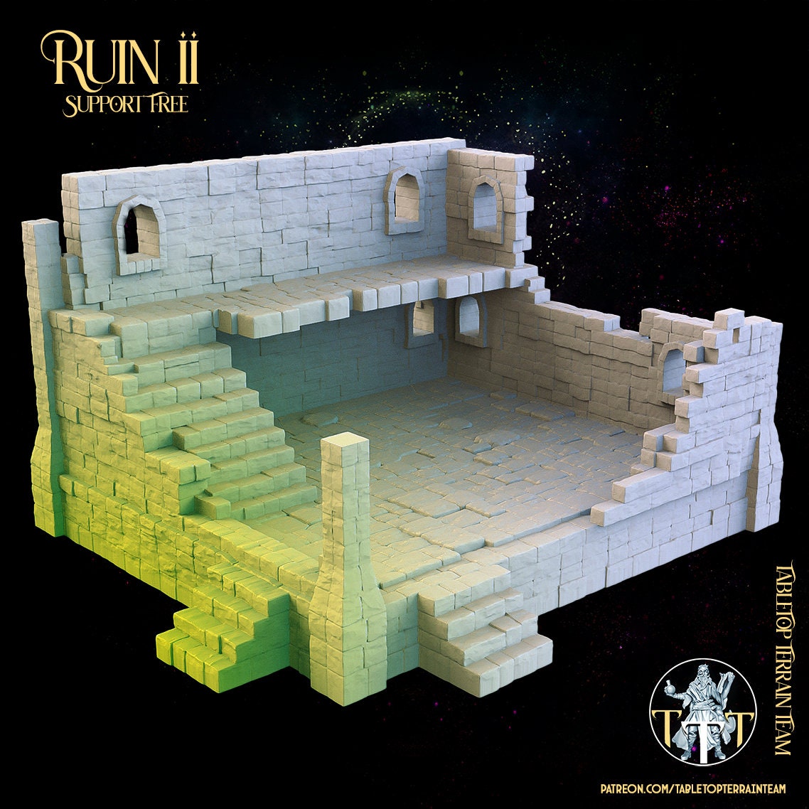 Ruins Terrain 2 - The Ruins of Ashborne - Tabletop Ruins Terrain for your DnD/Pathfinder/TTRPG and Wargaming setup!-4