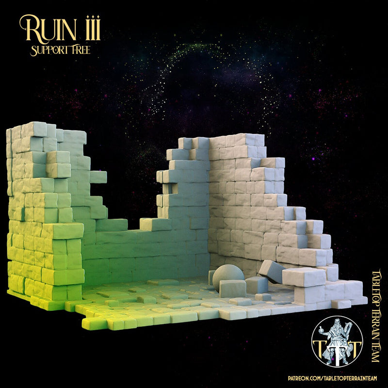 Ruins Terrain 3 - The Ruins of Ashborne - Tabletop Ruins Terrain for your DnD/Pathfinder/TTRPG and Wargaming setup!-2