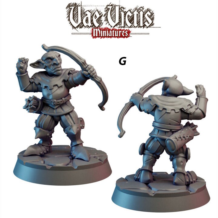 Armed Goblin Guards - Vae Victis | DnD | Goblin | monster| melee | Archer | 32mm | Pathfinder | TTRPG | Wargaming | Frostgrave-8