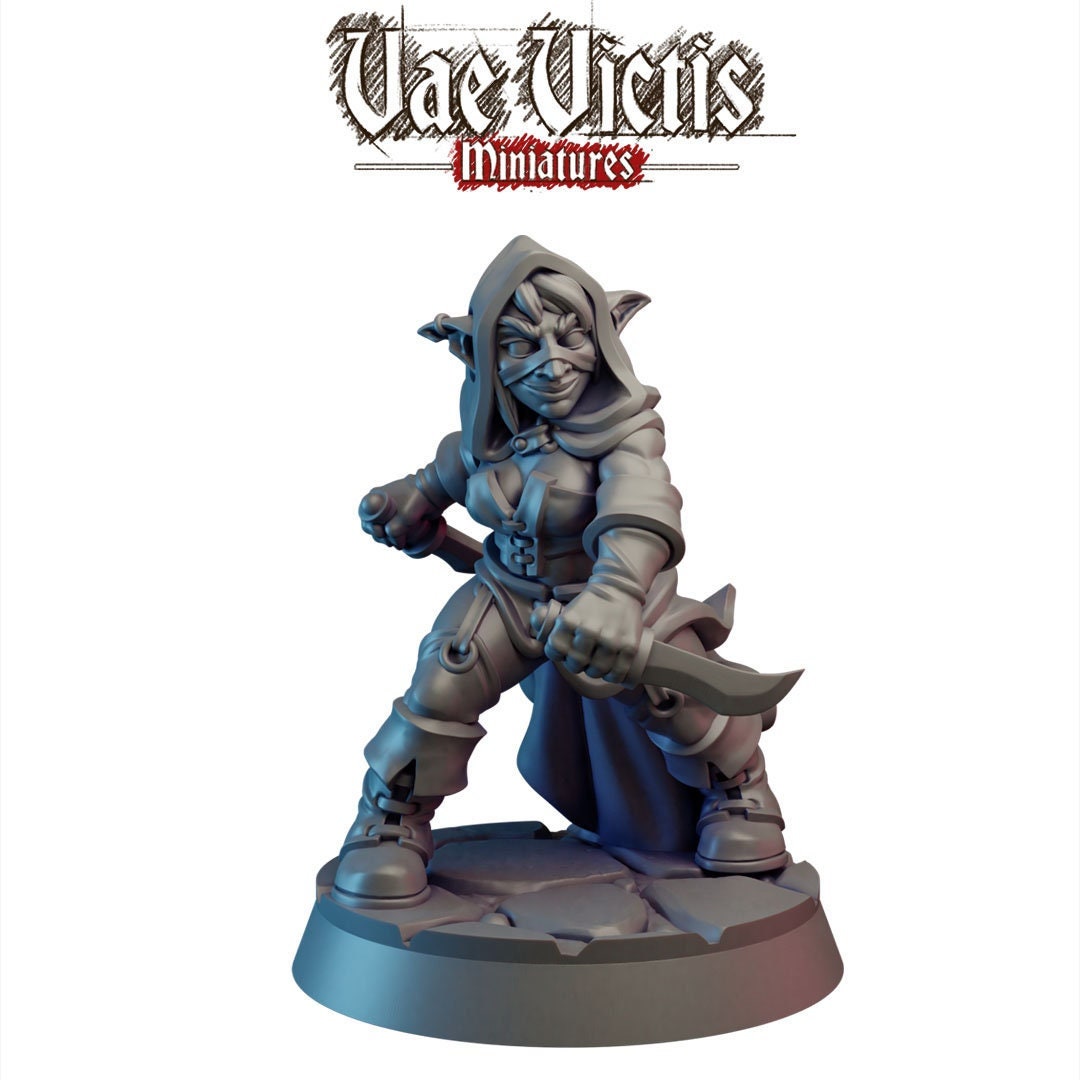 Goblin Rogue - Vae Victis Miniature | DnD | goblin | monster | thief | assassin | 32mm | Pathfinder | TTRPG | Wargaming | Frostgrave-1