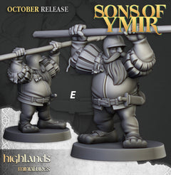 Dwarven Pikemen Set - Highland Miniature | DnD | Dwarf | melee unit | fighter | 32mm | Pathfinder | TTRPG | Wargaming | Frostgrave-7