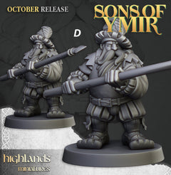 Dwarven Pikemen Set - Highland Miniature | DnD | Dwarf | melee unit | fighter | 32mm | Pathfinder | TTRPG | Wargaming | Frostgrave-6