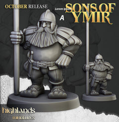 Dwarven Pikemen Set - Highland Miniature | DnD | Dwarf | melee unit | fighter | 32mm | Pathfinder | TTRPG | Wargaming | Frostgrave-3