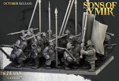 Dwarven Pikemen Set - Highland Miniature | DnD | Dwarf | melee unit | fighter | 32mm | Pathfinder | TTRPG | Wargaming | Frostgrave-1