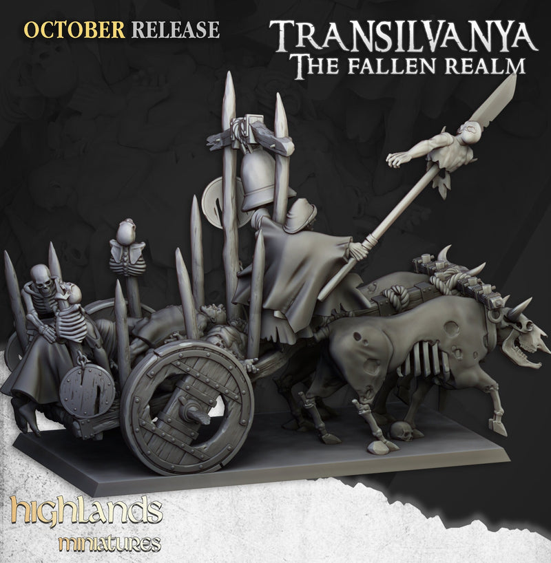 Corpse Cart - Highland Miniature | DnD | Undead | melee | 32mm | Pathfinder | Graveyard | TTRPG | Wargaming | Frostgrave-4