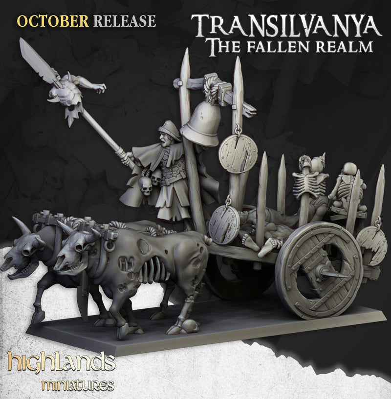 Corpse Cart - Highland Miniature | DnD | Undead | melee | 32mm | Pathfinder | Graveyard | TTRPG | Wargaming | Frostgrave-5