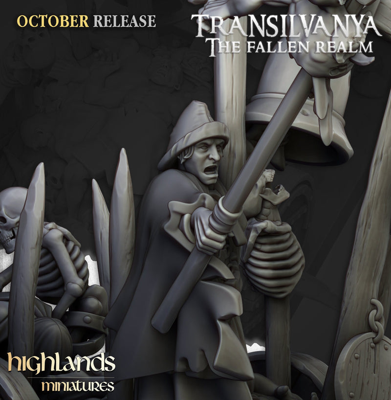 Corpse Cart - Highland Miniature | DnD | Undead | melee | 32mm | Pathfinder | Graveyard | TTRPG | Wargaming | Frostgrave-9