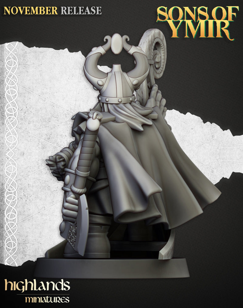 Dwarven Sea Lord - Highland Miniature | DnD | Dwarf | melee unit | fighter | 32mm | Pathfinder | TTRPG | Wargaming | Fantasy-4