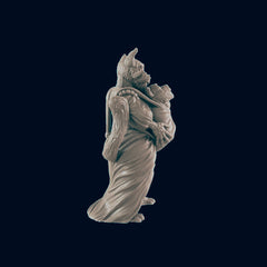 Catfolk Female Mother and Child - EC3D | DnD | Catfolk | Villager | Commoner | 32mm | Pathfinder | Frostgrave | TTRPG | Wargaming-2