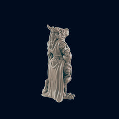 Dragonborn Female Noble - EC3D | DnD | Dragonborn | Villager minis | Commoner | 32mm | Pathfinder | Frostgrave | TTRPG | Wargaming-3