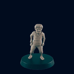 Half Orc Kid Bully - EC3D | DnD | Orc | Villager minis | child | 32mm | Pathfinder | commoner | TTRPG | Wargaming-1