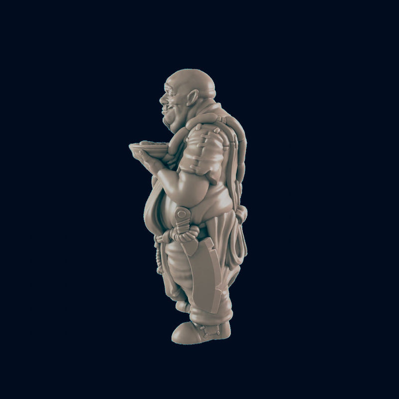 Half Orc Male Chef - EC3D | DnD | Orc | Villager minis | barkeep | Innkeeper | 32mm | Pathfinder | commoner | TTRPG | Wargaming-2