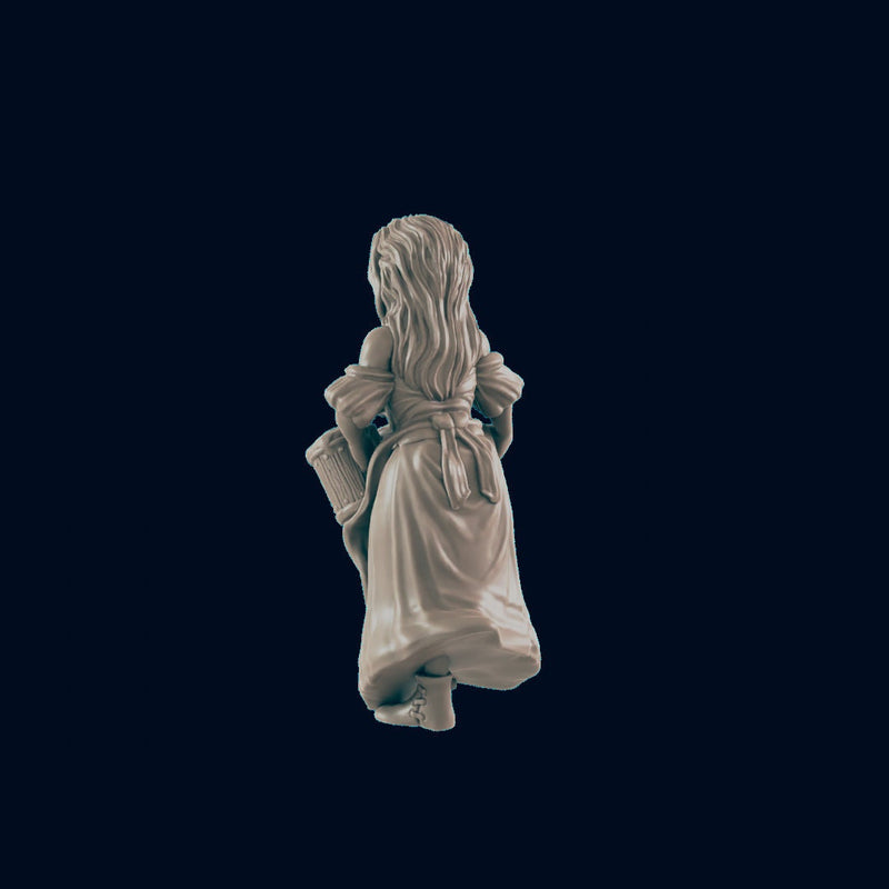 Human Female Barmaid dnd mini - EC3D | DnD | Variant | Villager | barkeep | Innkeeper | 32mm | Pathfinder | commoner | TTRPG | Wargaming-3