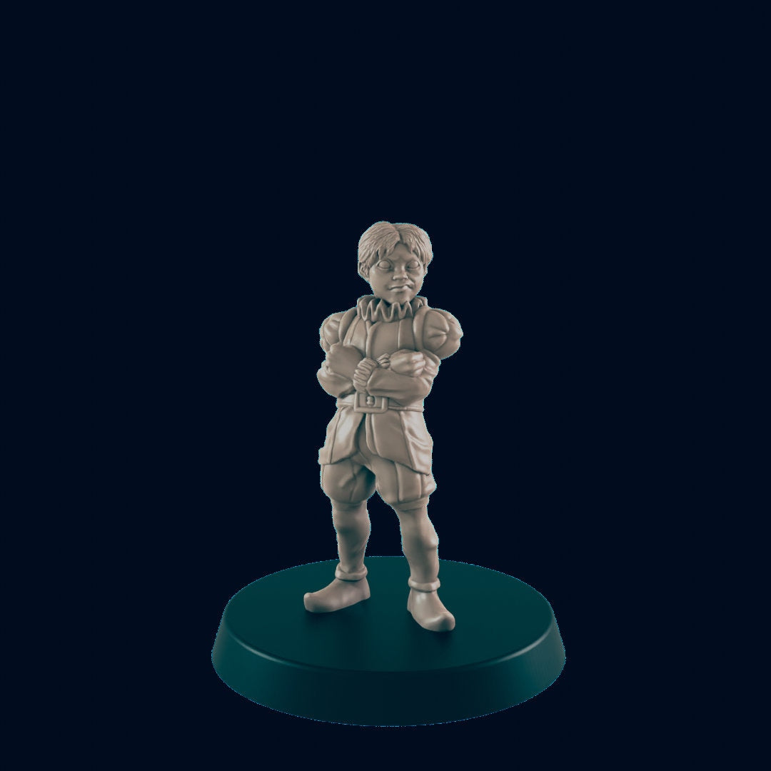 Human Kid Prince - EC3D | DnD | Variant | Villager minis | noble | king | 32mm | Pathfinder | commoner | TTRPG | Wargaming | Fantasy | child-1