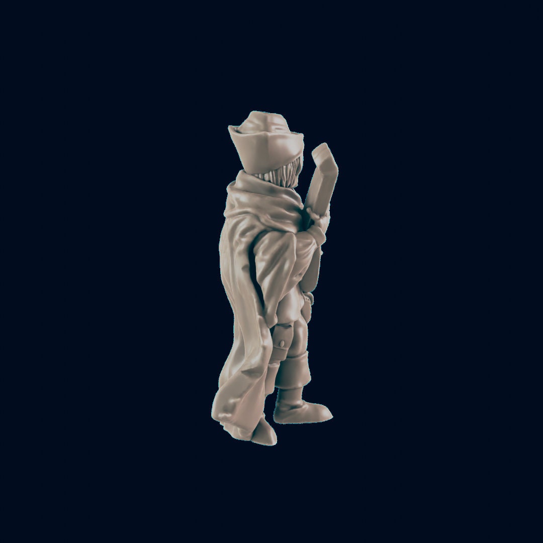 Human Male Bard - EC3D | DnD | Villager minis | musician | PC/NPC | 32mm | Pathfinder | music | TTRPG | Wargaming | Frostgrave-2