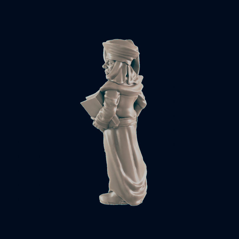 Human Male Clerk - EC3D | DnD | Villager minis | Scholar | PC/NPC | 32mm | Pathfinder | Lorekeeper | TTRPG | Wargaming | Frostgrave-2