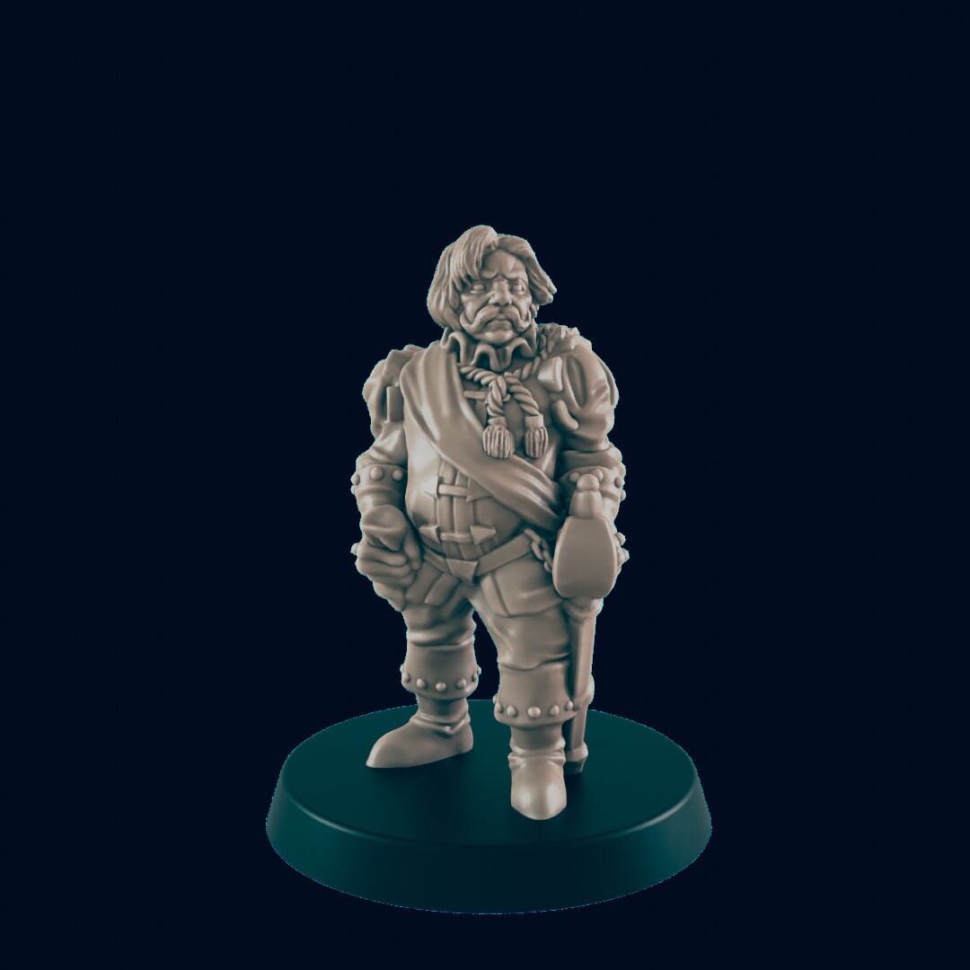 Human Male Noble - EC3D | DnD | Villager minis | Merchant | PC/NPC | 32mm | Pathfinder | commoner | TTRPG | Wargaming | Frostgrave-1