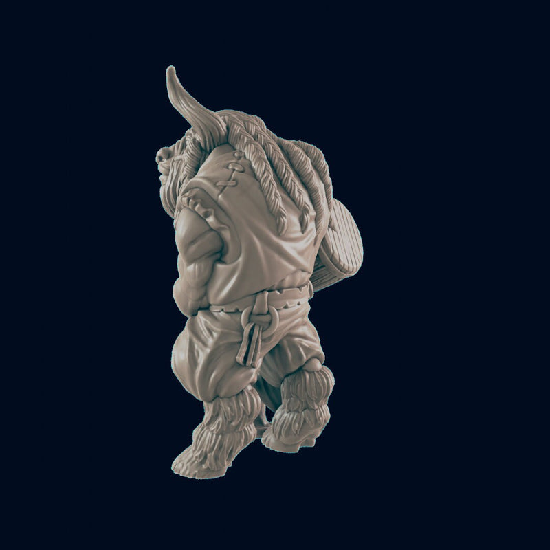 Minotaur Male Bartender - EC3D | DnD | Villager minis | innkeeper | PC/NPC | 32mm | Pathfinder | commoner | TTRPG | Wargaming | Frostgrave-2