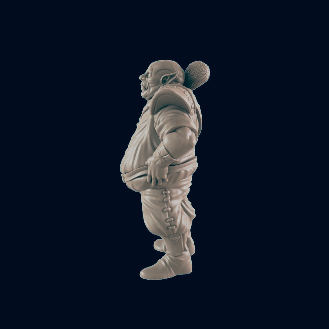Orc Male Bouncer - EC3D | DnD | Villager minis | barkeep | PC/NPC | 32mm | Pathfinder | commoner | TTRPG | Wargaming | Frostgrave-2