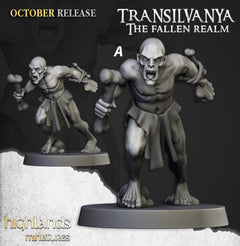 Ghoul Set - Highland Miniatures | DnD | Undead | Zombie | 32mm | Pathfinder | Graveyard | TTRPG | Wargaming | Frostgrave | Transylvania-2