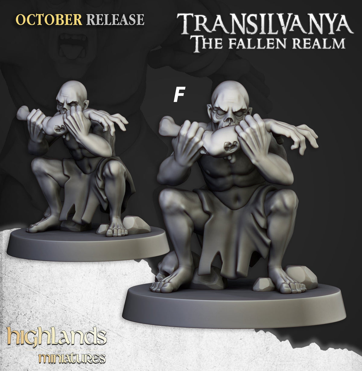 Ghoul Set - Highland Miniatures | DnD | Undead | Zombie | 32mm | Pathfinder | Graveyard | TTRPG | Wargaming | Frostgrave | Transylvania-7